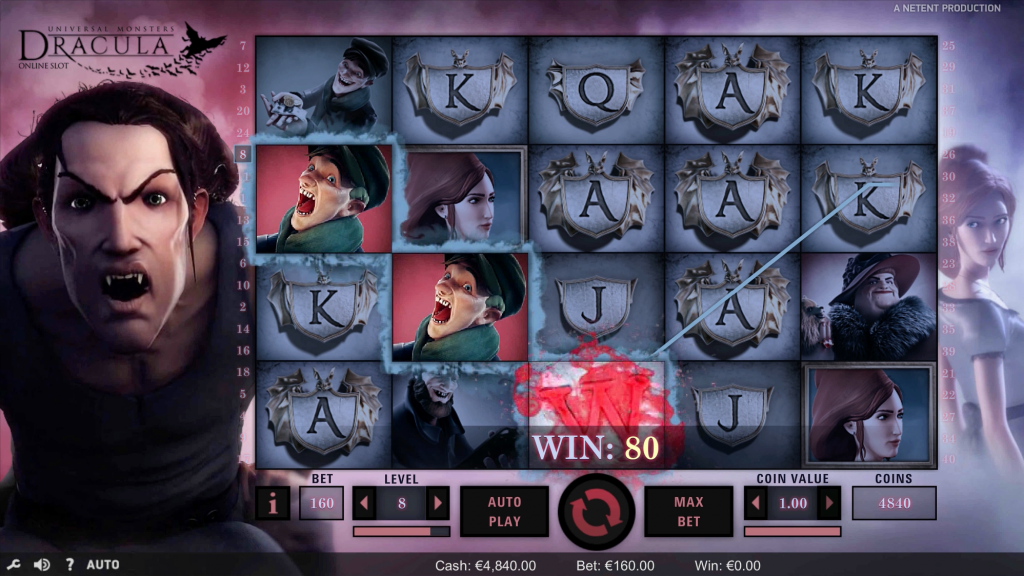 Скриншот игрового автомата Дракула