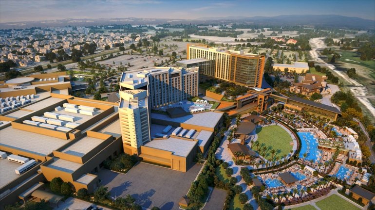 Вид сверху на Pechanga Resort and Casino в Сан-Диего