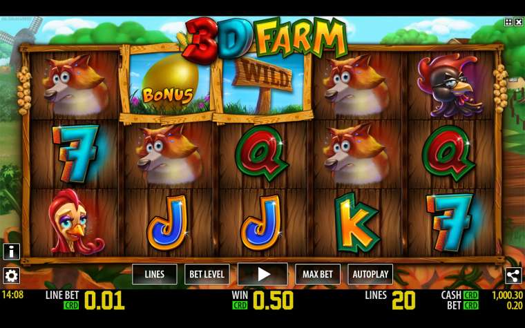 Видео покер 3D Farm демо-игра