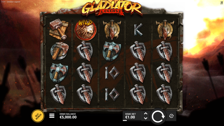 Дизайн слота в Гладиаторы Легенды Тема в Gladiator Legends