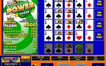 Видео-пекер Aces and Faces Power Poker