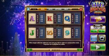 Big Bucks Deluxe: Таблица выплат 2