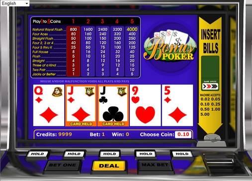 Видео-пекер Bonus Poker