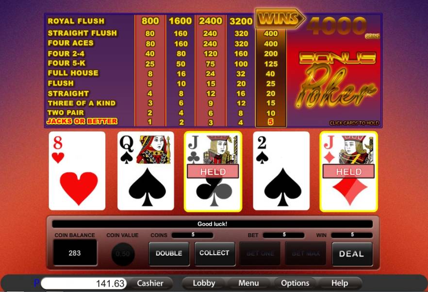 Видео-пекер Bonus Poker