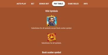 Book of Midas: Таблица выплат