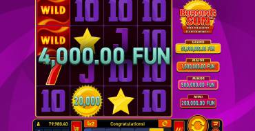 Burning Sun Extremely Light: Выигрыши