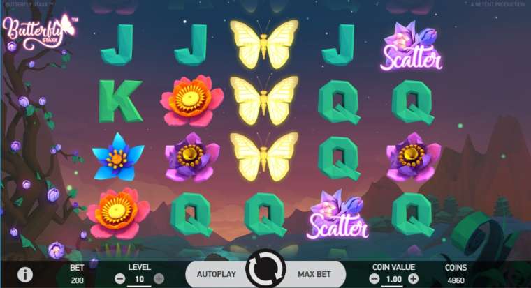 Видео покер Butterfly Staxx демо-игра