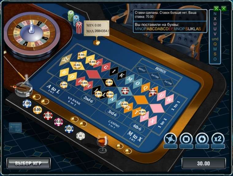 Видео покер Character Roulette демо-игра