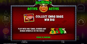 Cops 'n' Robbers Big Money: Уникальные функции