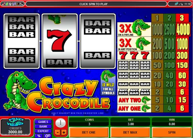 Видео покер Crazy Crocodile демо-игра