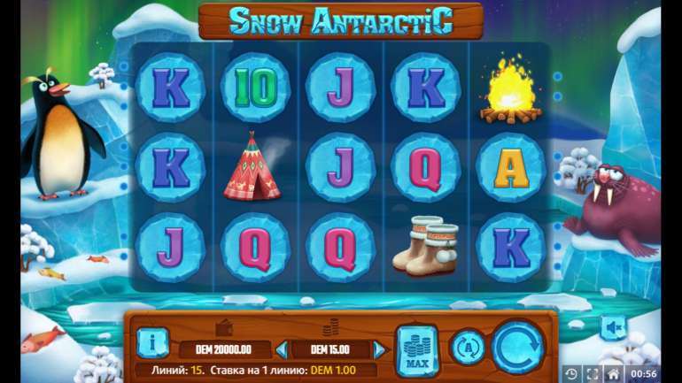Дизайн слота в Зимняя Антарктика Тема в Snow Antarctic