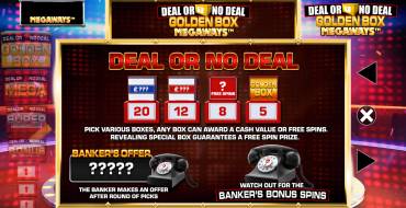Deal or No Deal: Golden Box Megaways: Бонусные игры