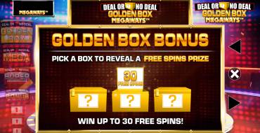 Deal or No Deal: Golden Box Megaways: Уникальные функции
