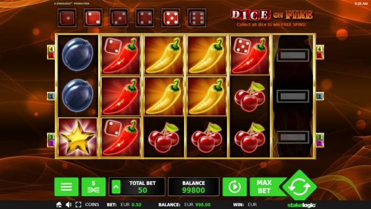 Видео покер Dice on Fire демо-игра