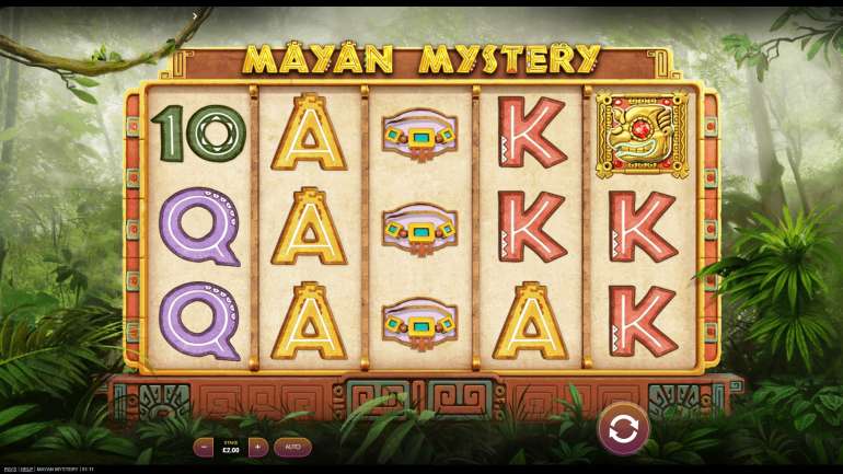Дизайн слота в Тайна Майя Тема в Mayan Mystery