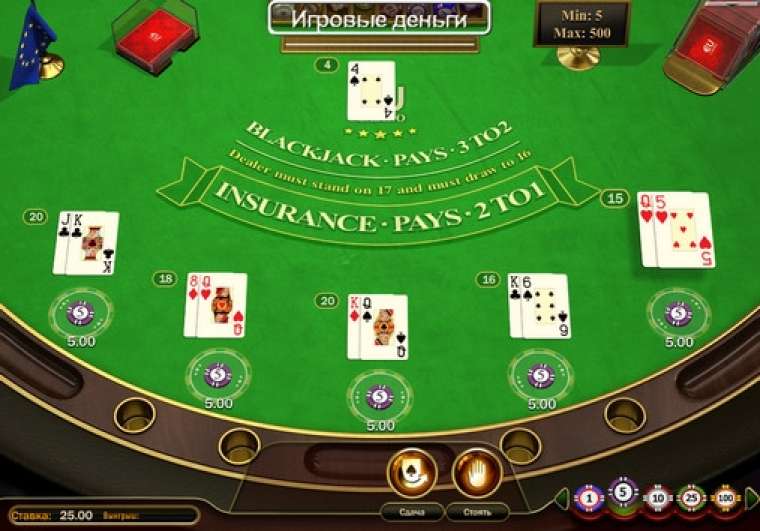 Видео покер European Blackjack Turbo демо-игра