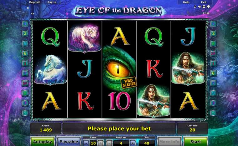 Видео покер Eye of the Dragon демо-игра