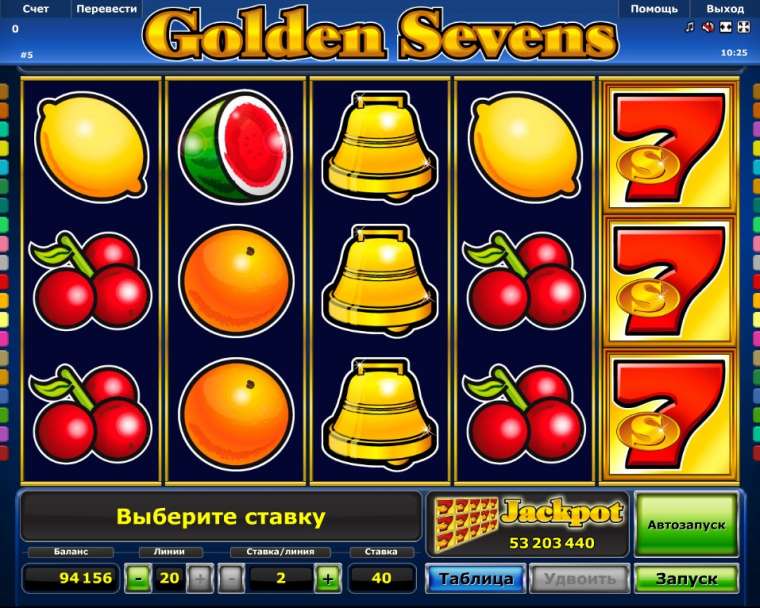 Видео покер Golden Sevens демо-игра