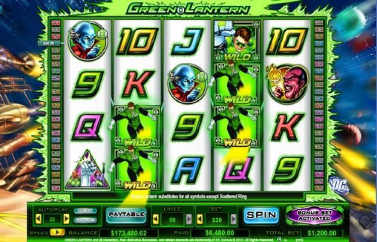 Видео покер Green Lantern демо-игра