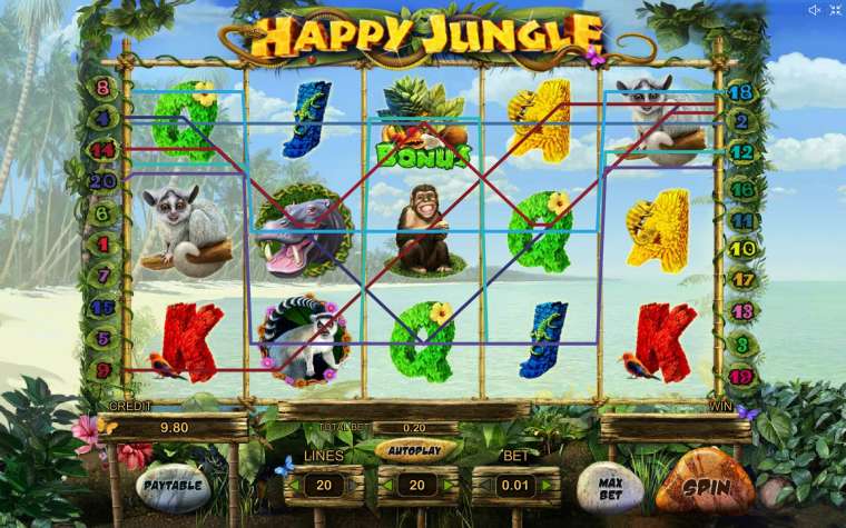Видео покер Happy Jungle демо-игра