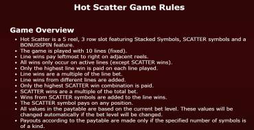 Hot Scatter: Правила
