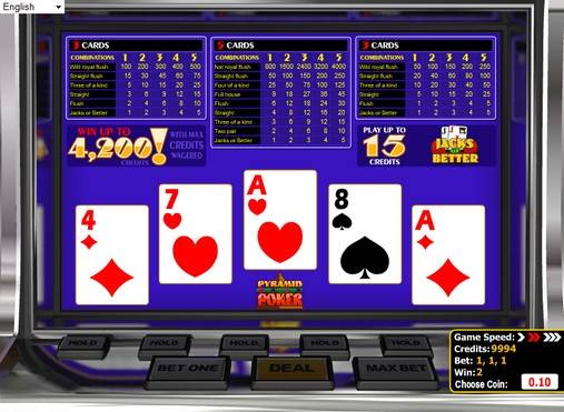 Видео-пекер Jacks or Better Pyramid Poker