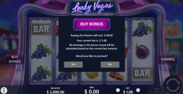 Lucky Vegas: Уникальные функции