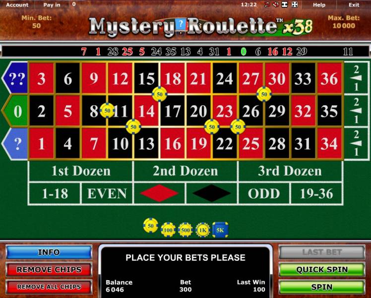 Рулетка Mystery Roulette x38