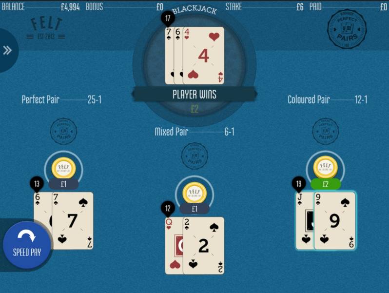 Блэкджек Perfect Pairs Blackjack