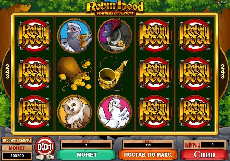Онлайн слот Robin Hood - Feathers of Fortune играть