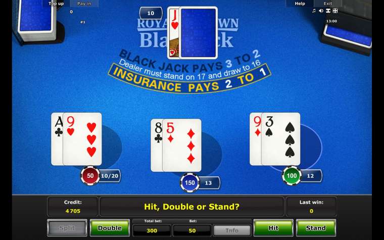 Видео покер Royal Crown Blackjack демо-игра
