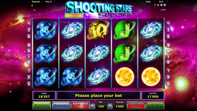 Видео покер Shooting Stars Supernova демо-игра