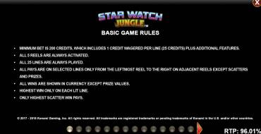 Star Watch Jungle: Правила