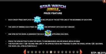 Star Watch Jungle: Бонусные игры
