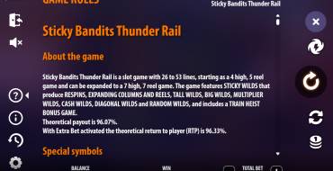 Sticky Bandits Thunder Rail: Правила