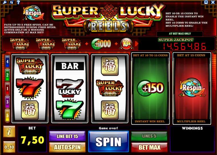 Видео покер Super Lucky Reels демо-игра