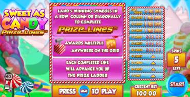 Sweet as Candy Prize Lines: Игровой автомат