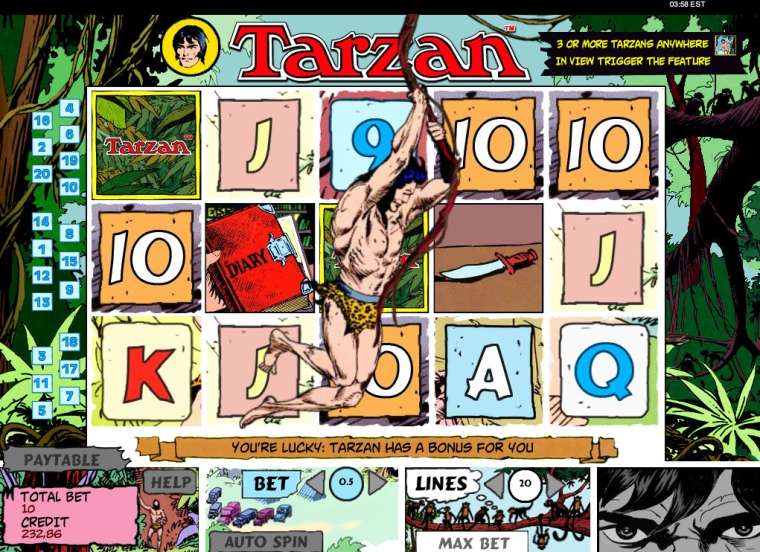 Видео покер Tarzan демо-игра