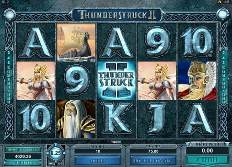 Видео покер Thunderstruck 2 демо-игра