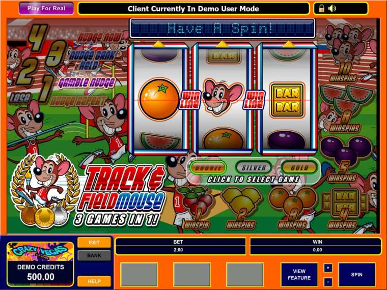 Видео покер Track and Field Mouse демо-игра
