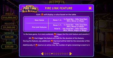 Ultimate Fire Link Rue Royale: Бонусные игры