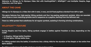 Vikings Go To Olympus WildFigh RushingWilds: Правила