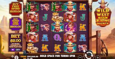 Wild West Gold Blazing Bounty: Игровой автомат