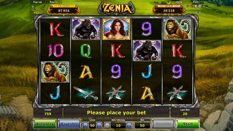 Видео покер Zenia: Queen of War демо-игра