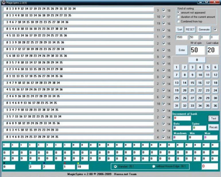 MagicSpins интерфейс программы для игры на рулетке
