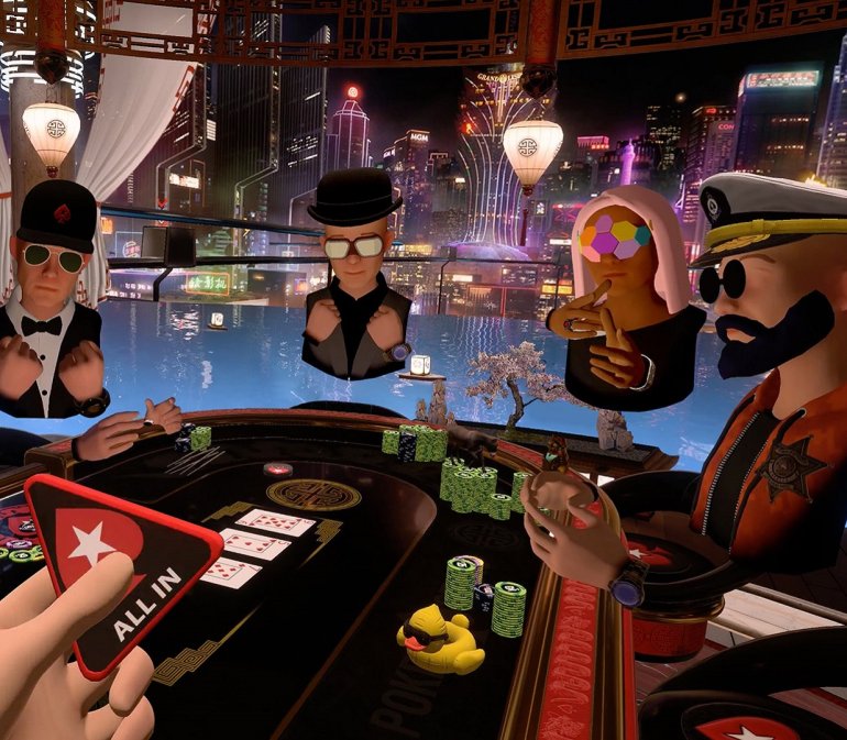 Процесс игры в PokerStars VR